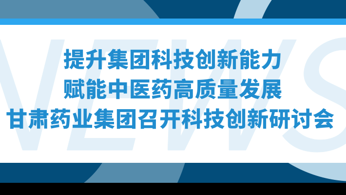 “提升集團(tuán)科技創(chuàng)新能力，賦能中醫(yī)藥高質(zhì)量發(fā)展”—甘肅藥業(yè)集團(tuán)召開科技創(chuàng)新研討會